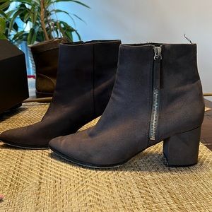 Grey Suede Steve Madden Ankle Boots